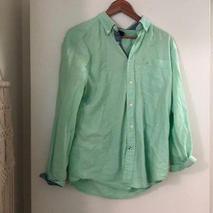 Green button up Nautica